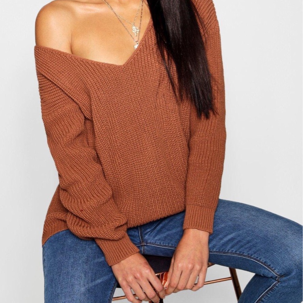 Oversized V neck sweater